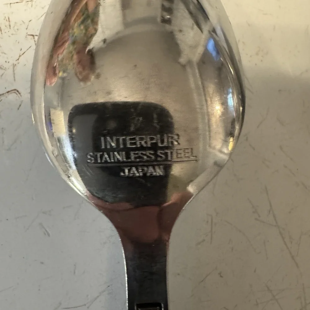 FLORENZ 8 Petal 6 pc Dinner Spoons‎ Interpur Stainless Japan